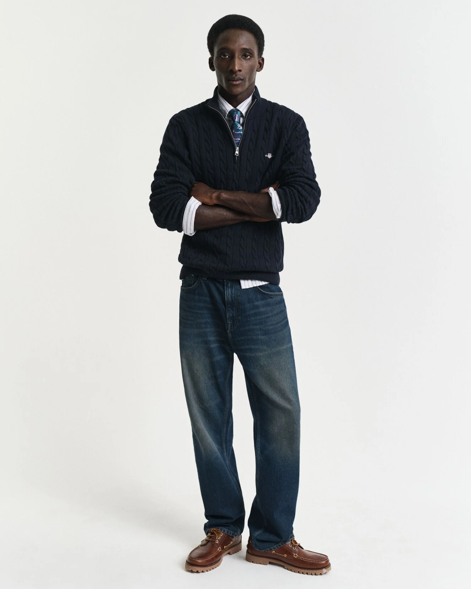 COTTON CABLE HALF ZIP - Image 13