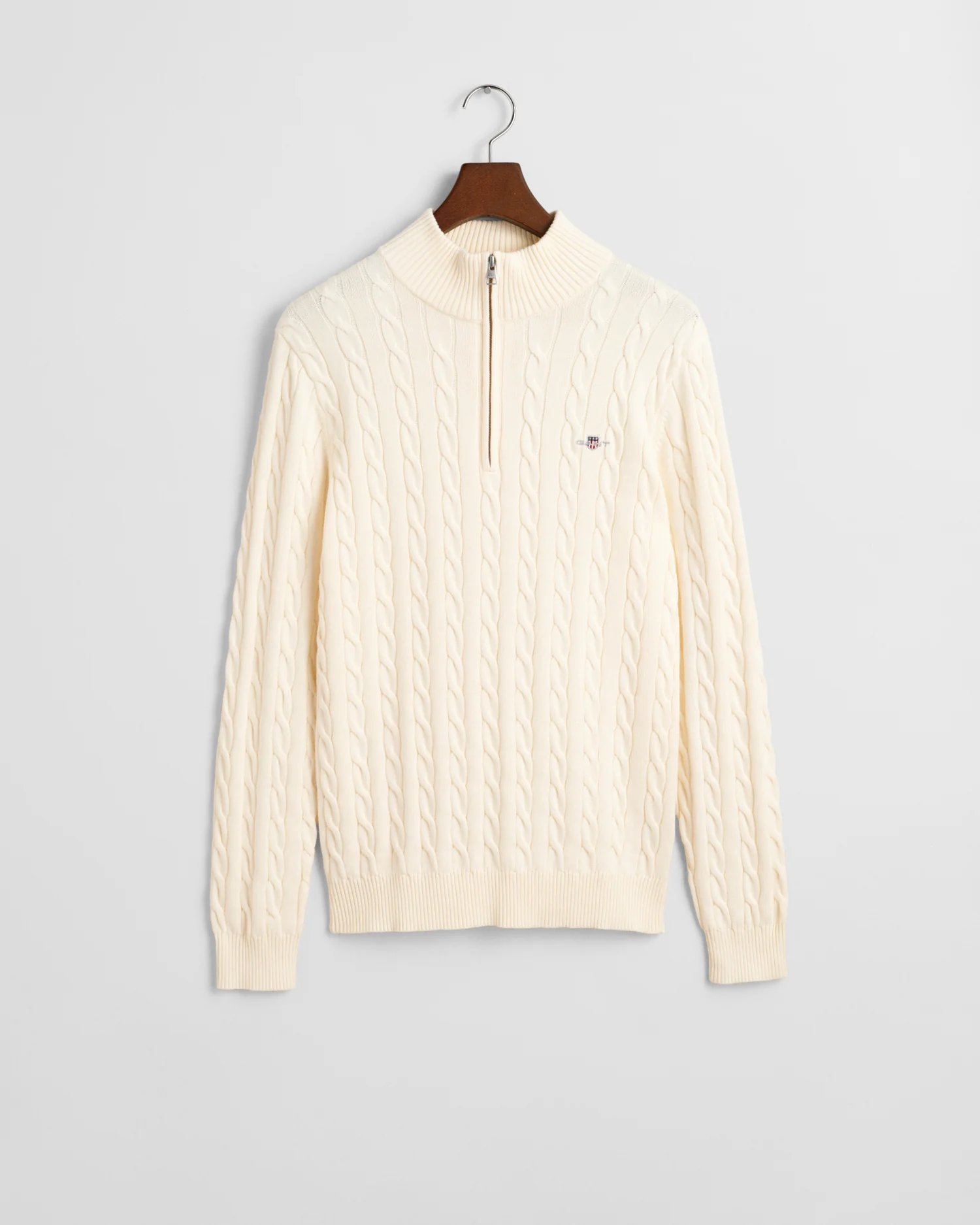 COTTON CABLE HALF ZIP - Image 4