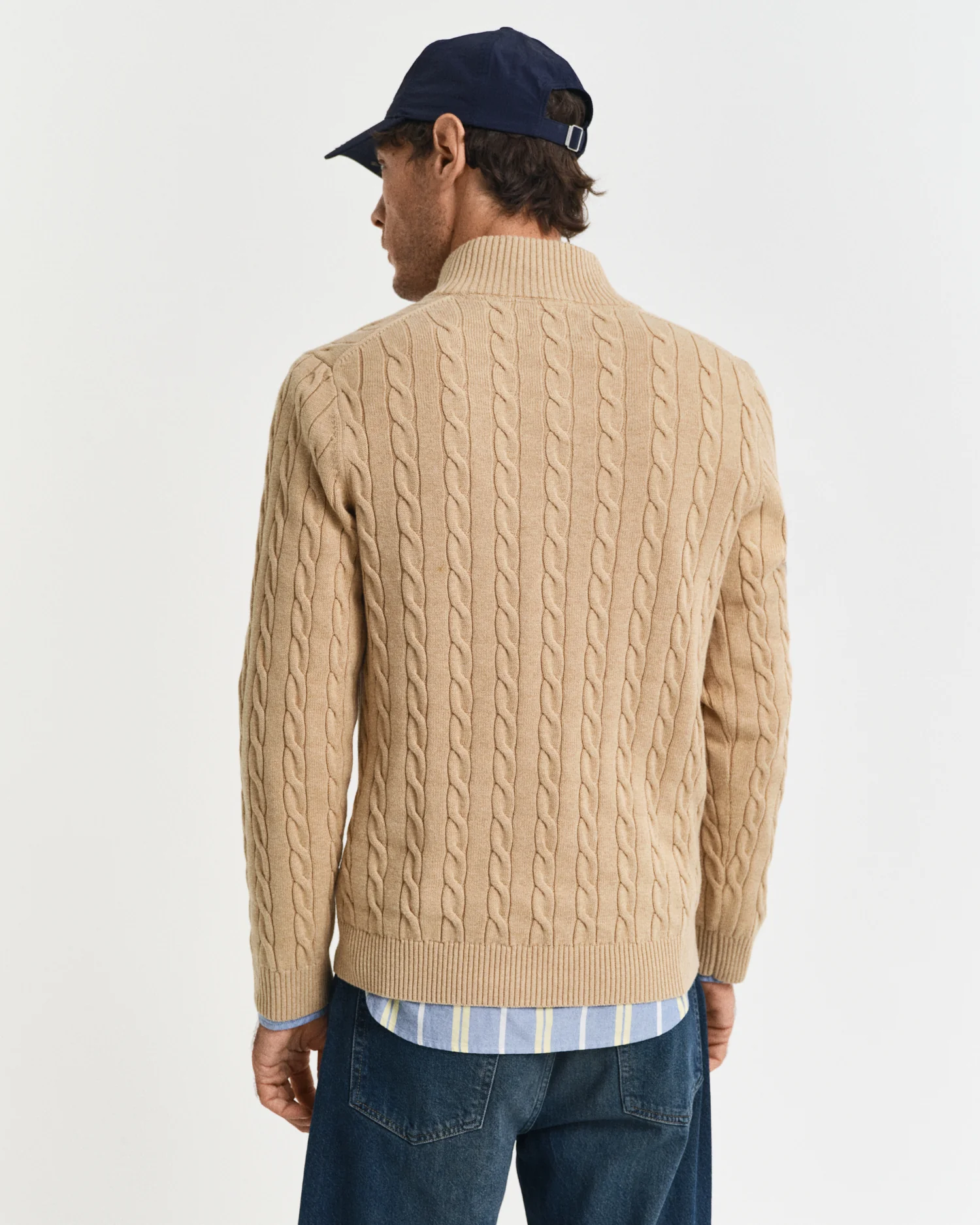 COTTON CABLE HALF ZIP - Image 6