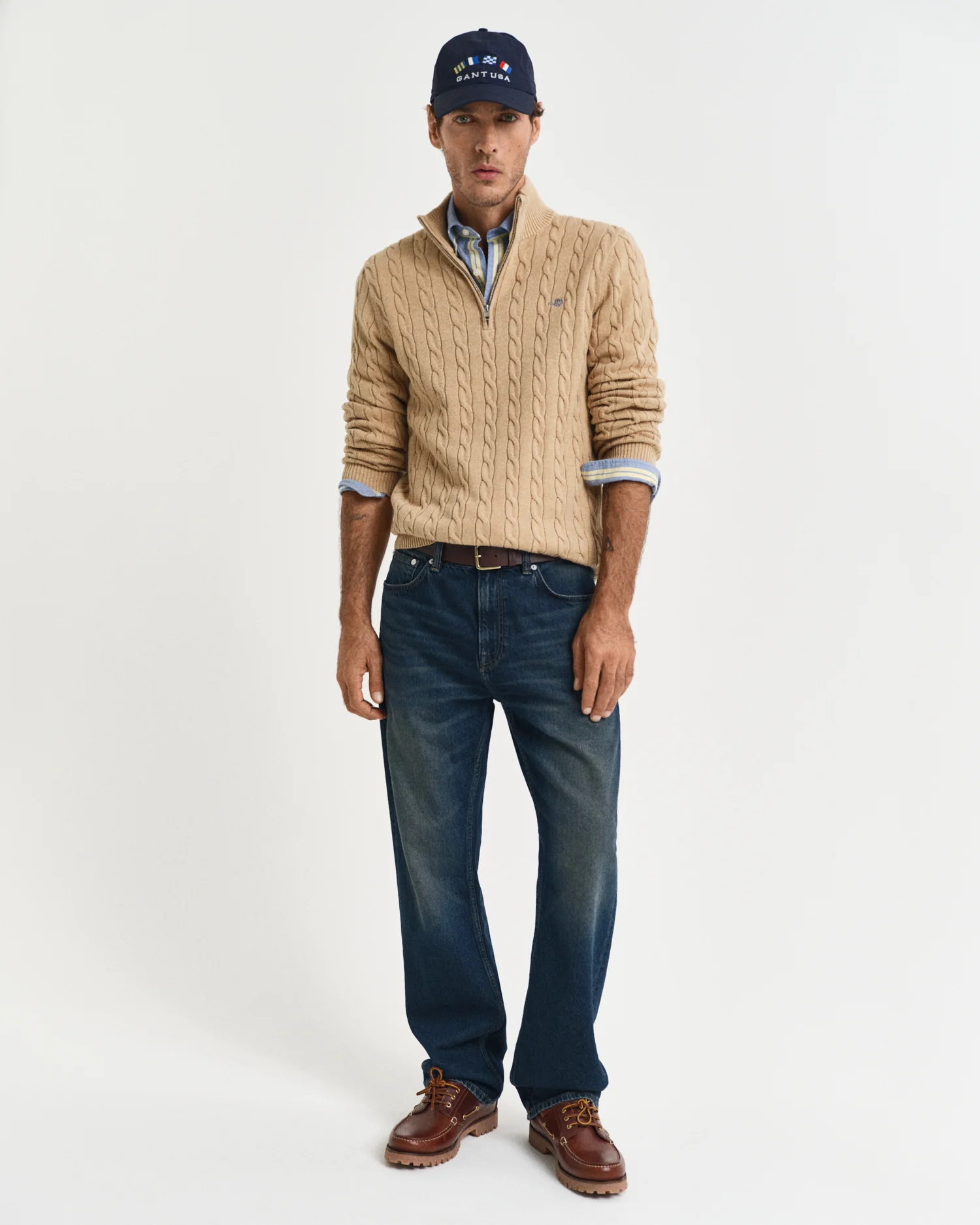 COTTON CABLE HALF ZIP - Image 8