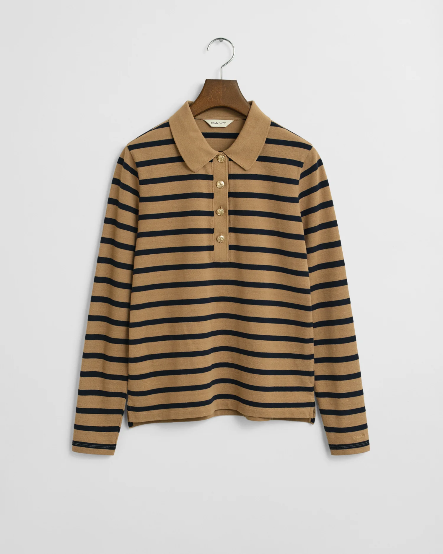REG BRETON STRIPED LS PIQUE POLO - Image 7