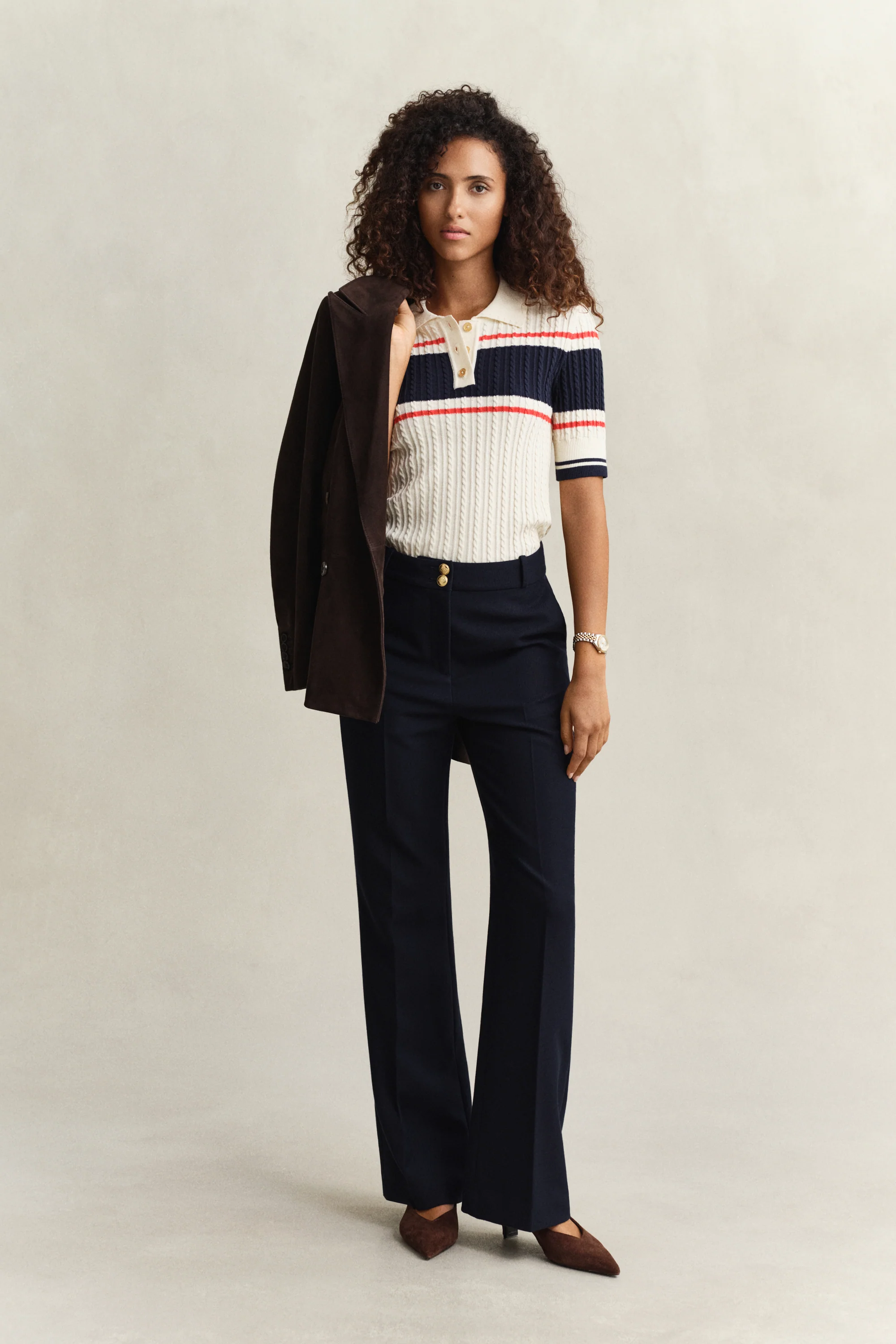 SLIM FLARE NAUTICAL PANTS - Image 6