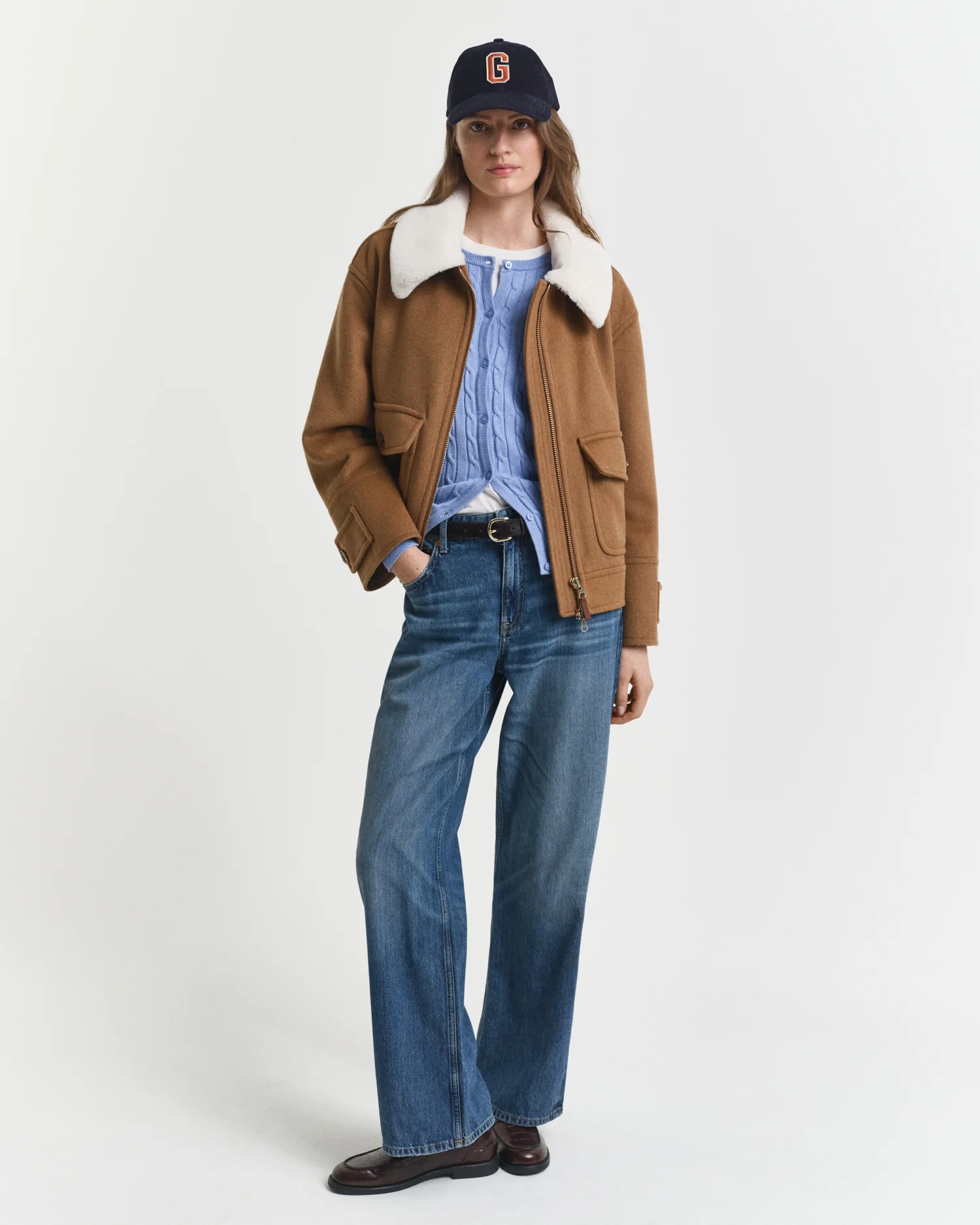 STRETCH COTTON CABLE CARDIGAN - Image 4