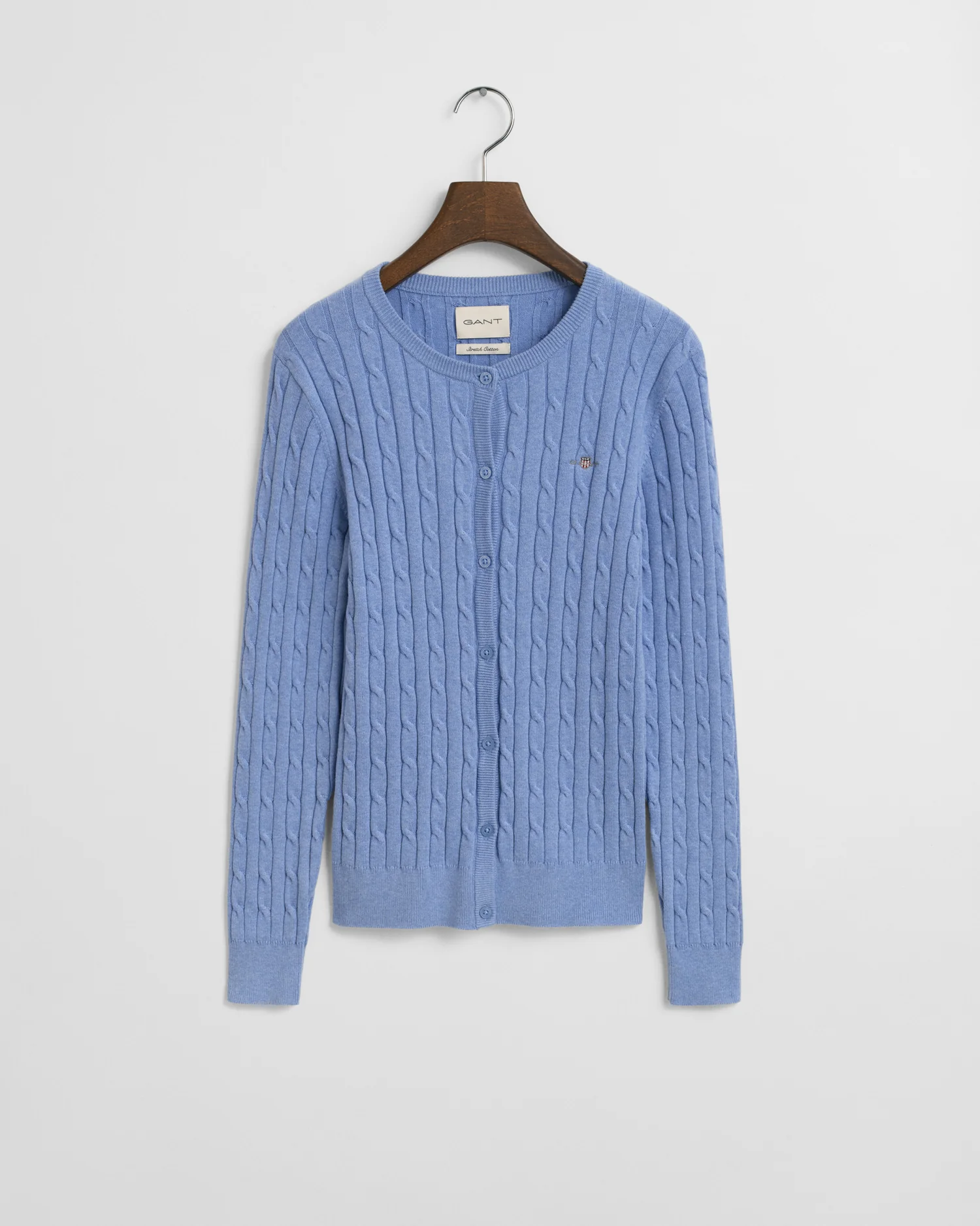 STRETCH COTTON CABLE CARDIGAN - Image 5