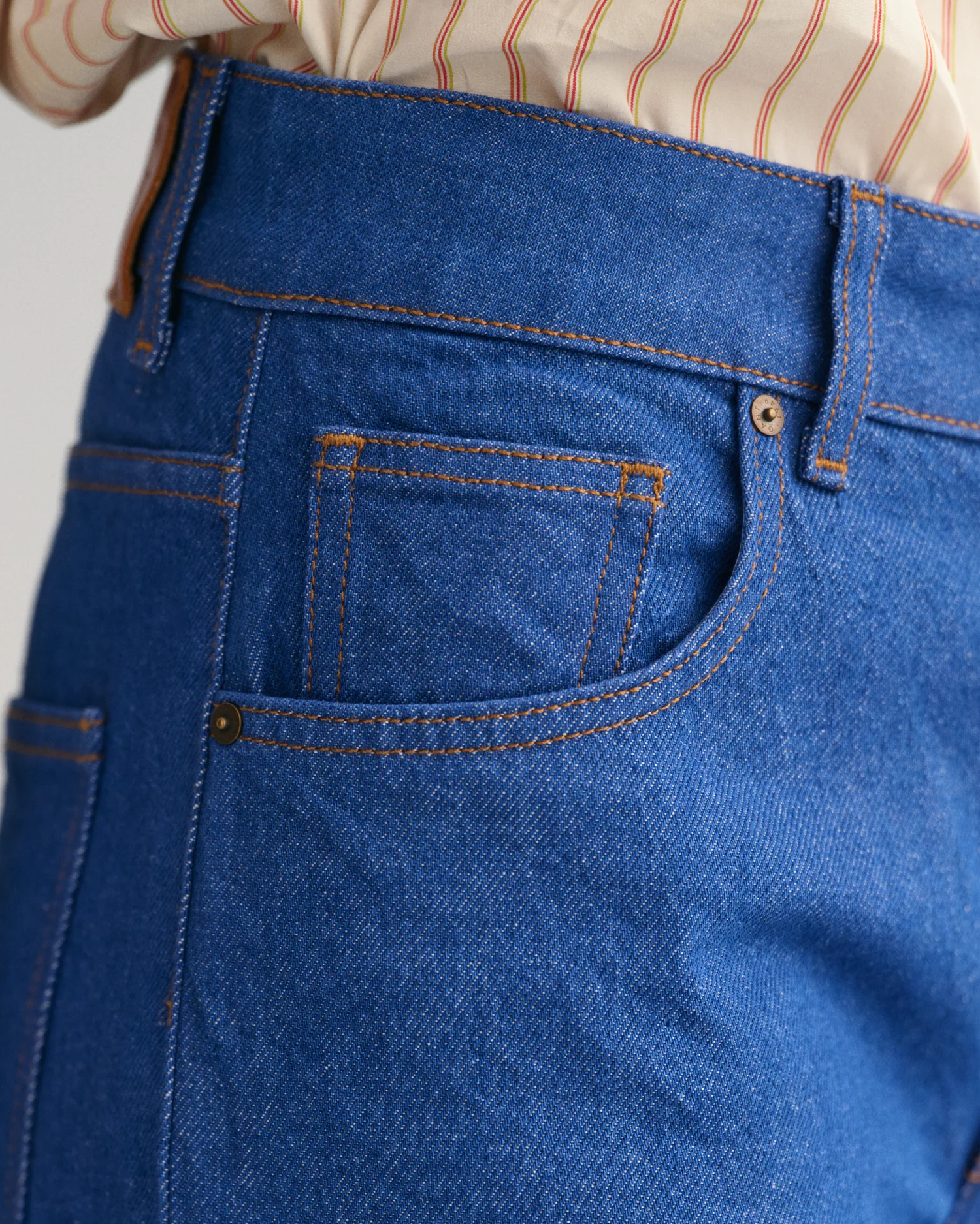WIDE LEG BRIGHT BLUE JEANS - Image 4